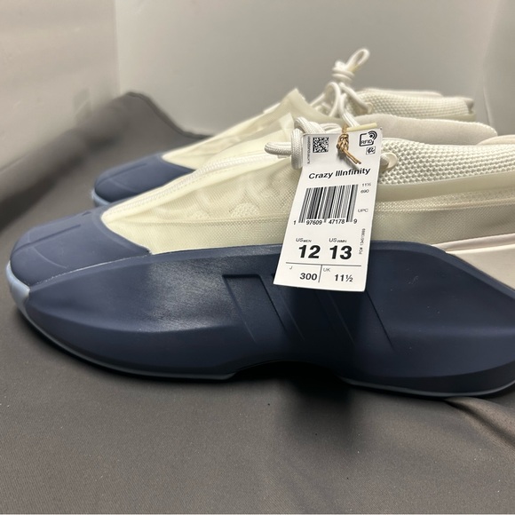 Adidas Crazy IIInfinity Mens Athletic Basketball Shoes Size 10.5, 12 Blue JH6815 - Picture 2 of 9
